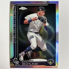 2025 Topps Chrome Aaron Schunk Lightboard Logo Refractor SSP #238 Rockies