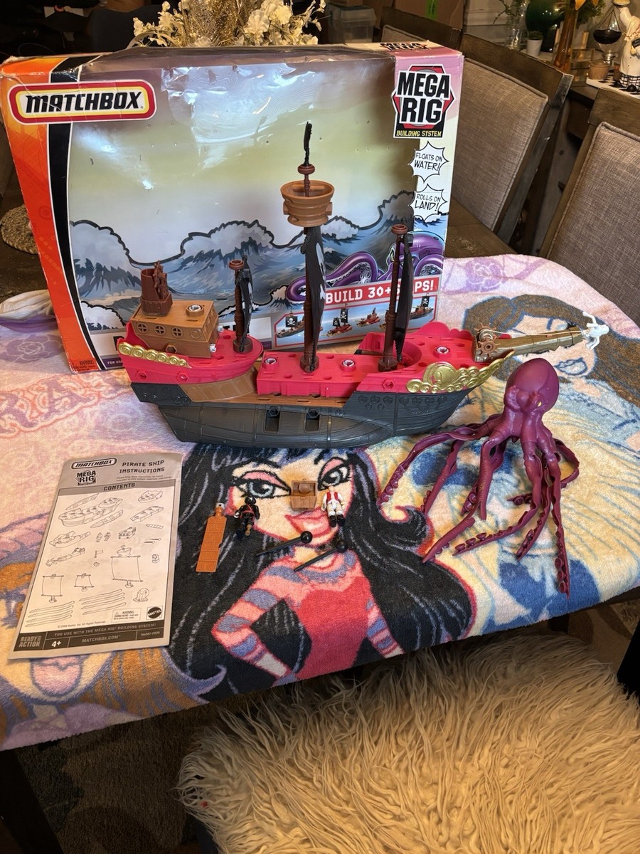 Matchbox PIRATE SHIP Mega Rig Giant Octopus Building System 2008