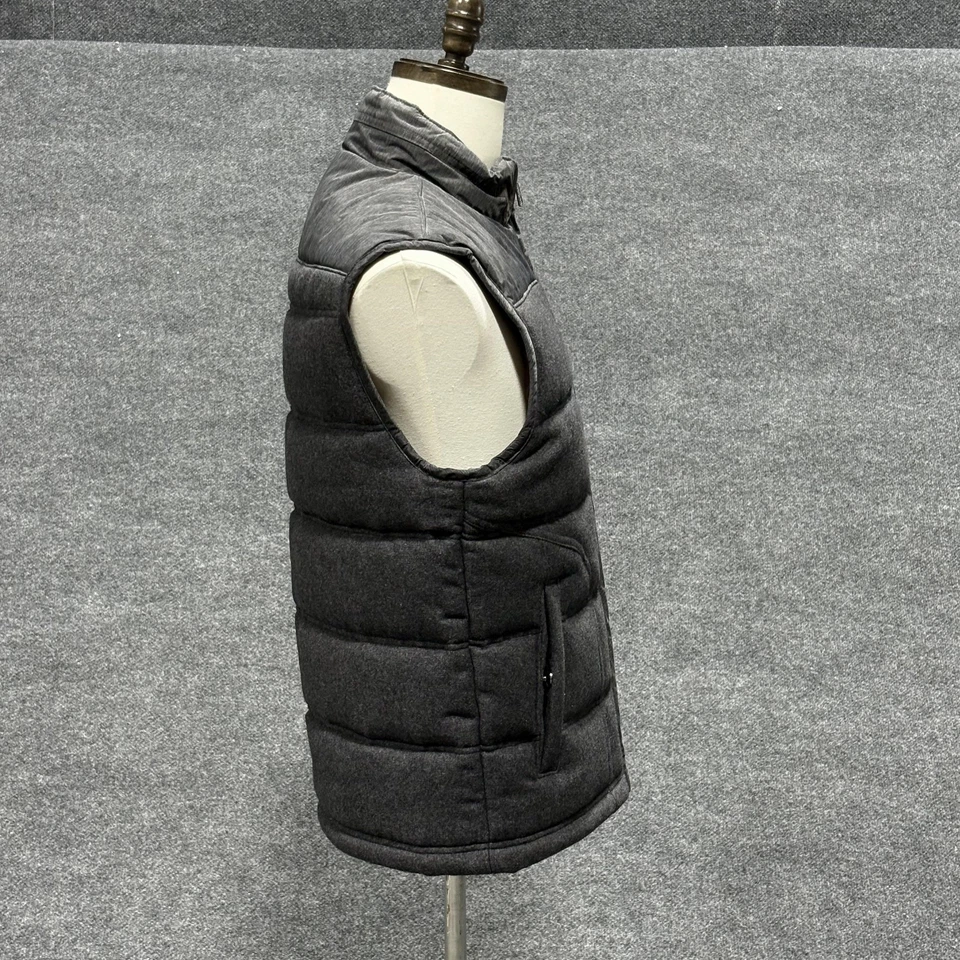 APT. 9 Puffer Vest Mens Small Charcoal Gray Mixed Media Wool Blend MA53Z001RR - Image 3 of 4