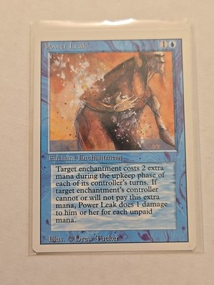 Power Leak - Revised 3ED - LP - MTG Magic - Common - Enchant Enchantment