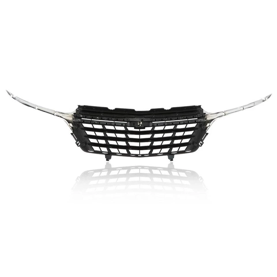 Fit For 2022 2023 Chevrolet Equinox Front Bumper Upper Grille With Chrome Trim - Image 2 of 3