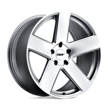 18x9.5 Tsw Bristol Silver W Mirror-cut Face Wheel 5x4.5 20mm