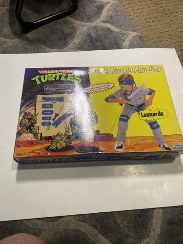 TMNT Turtle Battle Fun Set 1988 Leonardo Playmates Vintage Ninja