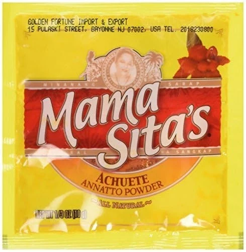 Mama Sitas Todo Natural Achiote Polvo Colorante Alimentario Paquete de 6 Sobres 0.33oz Foto 2 de 4