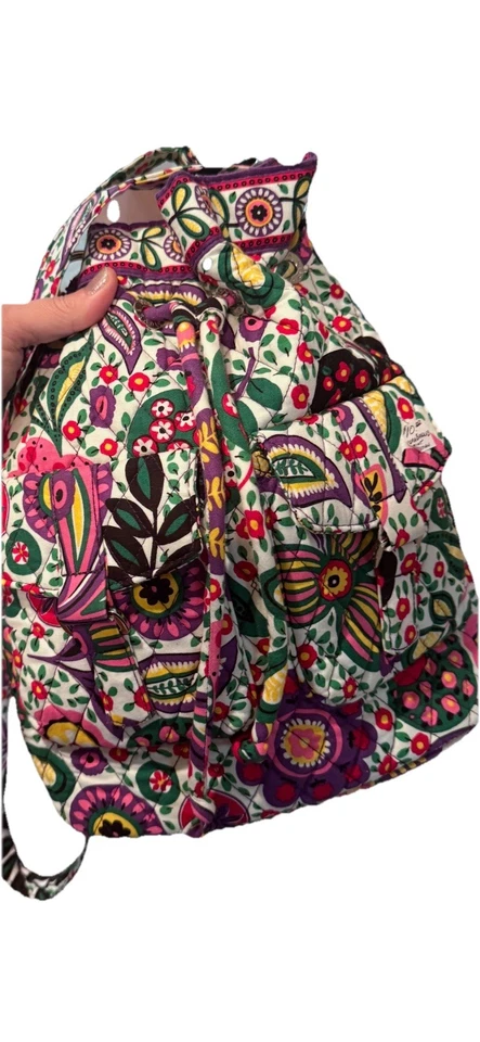Bolso Bandolera Vera Bradley Viva La Vera Floral con Cordón Hobo Acolchado Foto 2 de 4