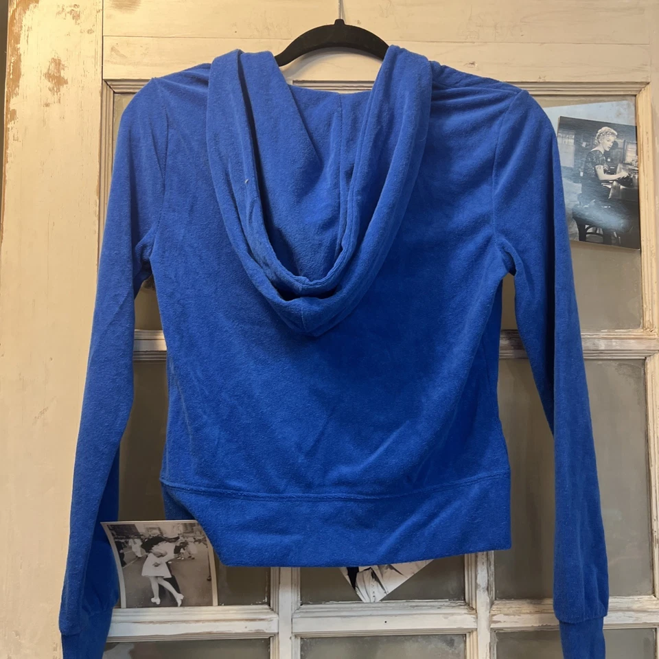 Juicy By Juicy Couture Blue Splash Shorts and zip up hoodie Size XS  - Image 4 of 4