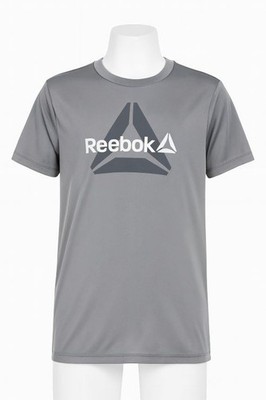 Reebok Girls Athletic Performance Graphic T-Shirt Gray S 6-7 NEW with Tags