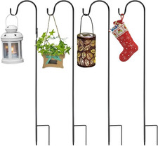 Set of 4 Festoon Pole with Base Adjustable Height for String Lights etc