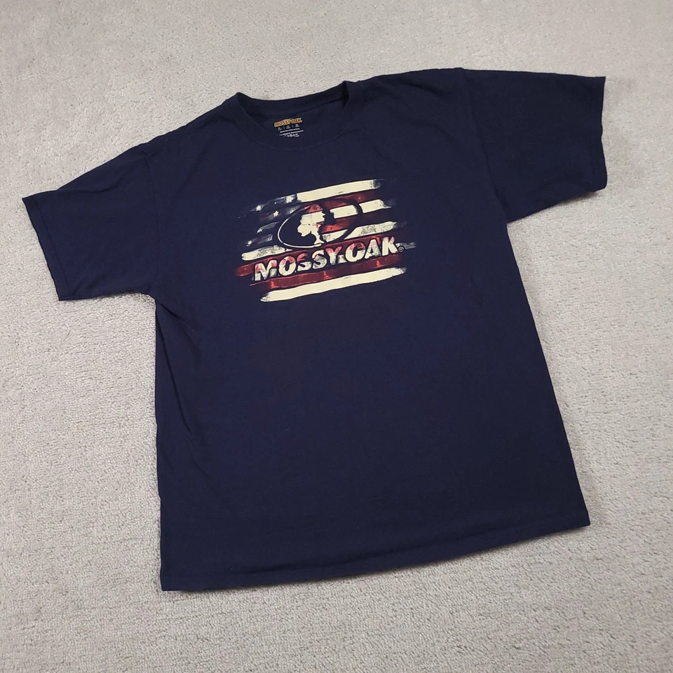 Camisa Roble Mossy Juvenil XL Bandera Americana Camuflada Exterior Gráfico Camiseta Caza Foto 2 de 4