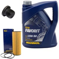 MotoröL Set 15W50 5 Liter + ÖLfilter SH 4036 P + Schraube FüR Audi A6 A8 2.7 3.0
