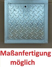 Stahl Schachtabdeckung verzinkt begehbar Rahmen Tränenblech Deckel div Größen
