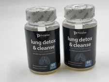 2 x Lung Detox & Cleanse 60 Veg Caps each bottle  Respiratory Helth