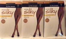 Women's  Pantyhose  Secret Silky  3 Pack  Jet Black  sz: C  10412