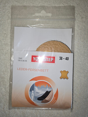 1 Paar Yourstep Fersenbett, Leder, Beige, für Sie + Ihn, Gr. 38   40 / Neu