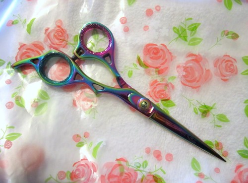 Hair Cutting Scissors Sheers Professional - RAINBOW 6.5 Inches - SHARP!  - Picture 2 of 5