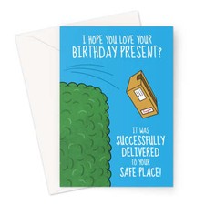 Funny Birthday Card For Delivery Driver - Left Parcel In Safe Place