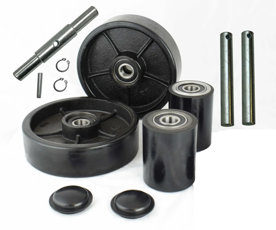 Pallet Jack Wheels Fit BT L 2000-U, BT L 2300-U, LHM230 Replacement Set Complete
