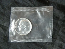 1960 Roosevelt Dime 90% Silver Gem Proof  In Original Proof Set Cellophane