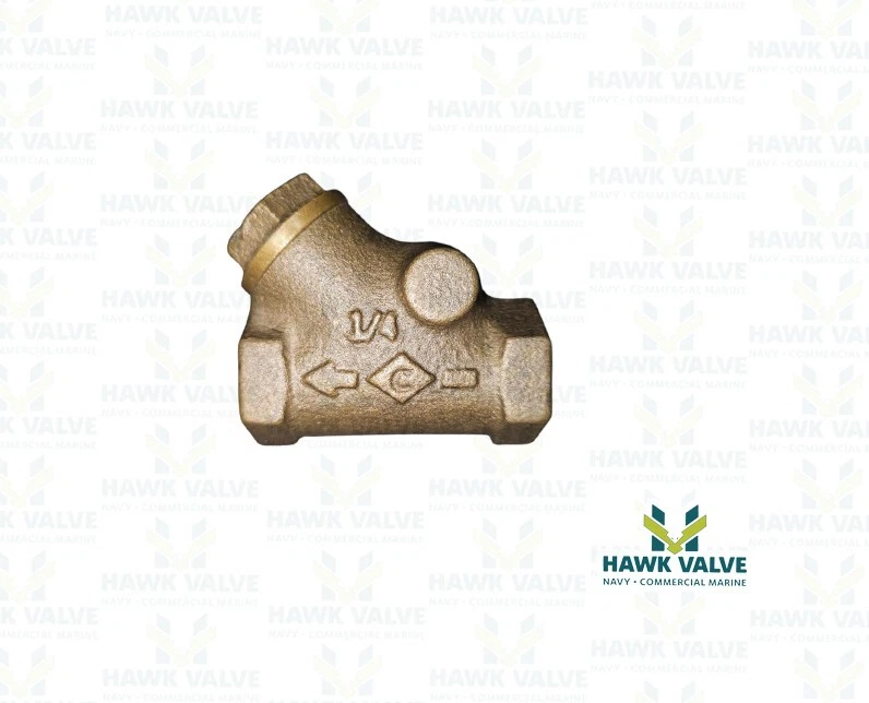 1/4" BRONZE 200 / 400 THREADED Y-PATTERN SWING CHECK VALVE -  CRANE FIG.36 - Image 2 of 4