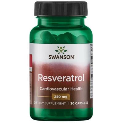 SWANSON, RESVERATROL 250mg Herz-Kreislauf-Gesundheit 30 Kapseln SUPER PREIS