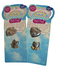2 Guardian Angel Pet Tag for Cat Plus Lapel Pin for You - Free Shipping 