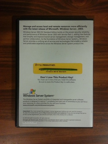 Microsoft Windows Server 2003 R2 Standard Edition with 5 CAL RETAIL Box - Picture 5 of 5