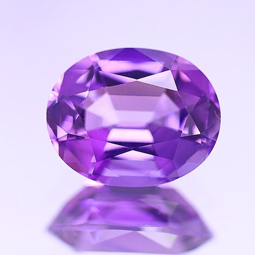 3.18ct Flawless Intense Rich Purple Natural Amethyst From Bolivia 11x9mm Oval