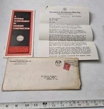 Vintage 1922 Vaughan & Bushnell Mfg Co Chicago Hammer Letterhead & Envelope Lot