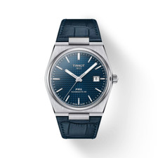 Tissot PRX POWERMATIC 80 Blue Dial Leather Strap Watch T137.407.16.041.00