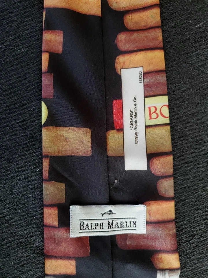 Mens Cigar Tie Vintage Ralph Marlin 1996 Stogey Lover USA - Image 3 of 4