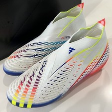 Adidas PREDATOR EDGE  SG White Yellow Blue Men's Soccer Cleats GW1035 Size 8.5