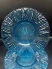 DEPRESSION ERA DELL BLUE TULIP  GLASS 6"  BREAD & BUTTER PLATE(S)