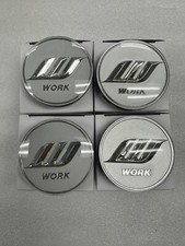 Work Wheels W Silverchrome Big Base 58mm Center Caps Set Of 4 Genuine