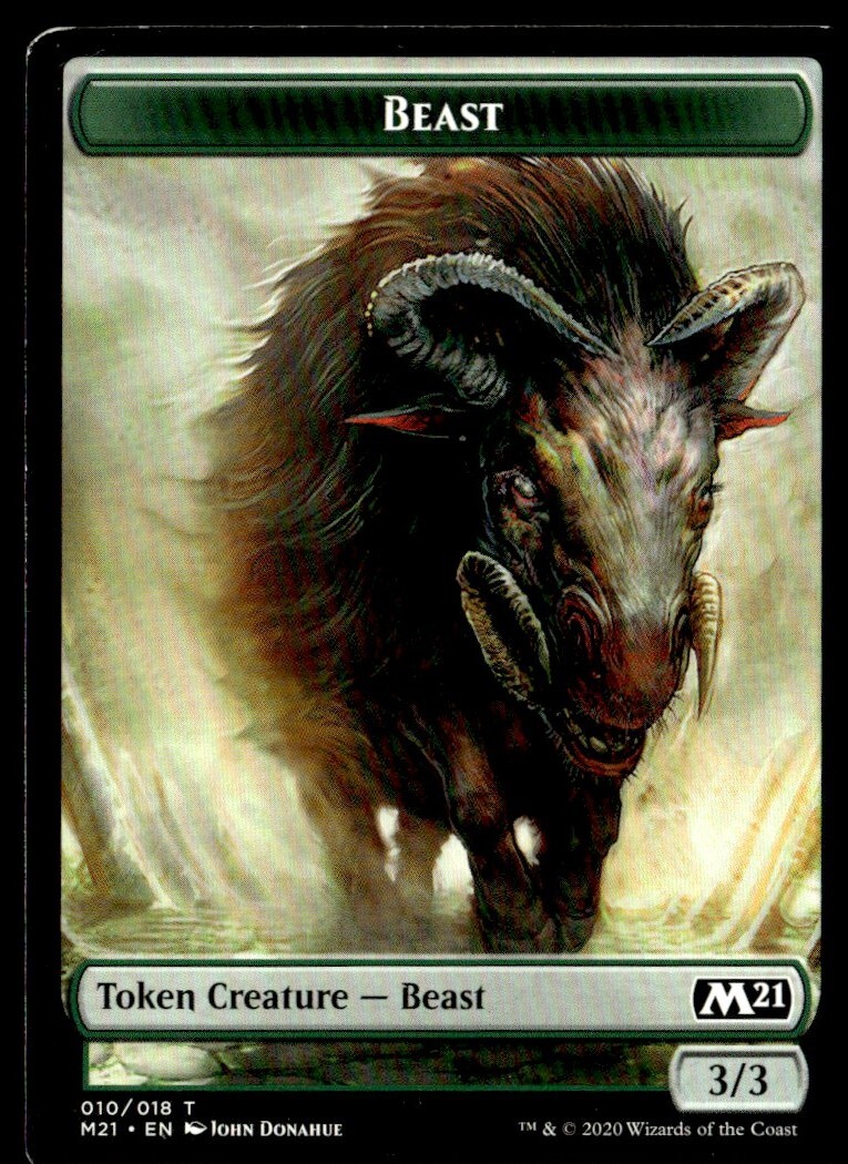 2020 Ikoria Lair of Behemoths Common Beast Token #10 MTG