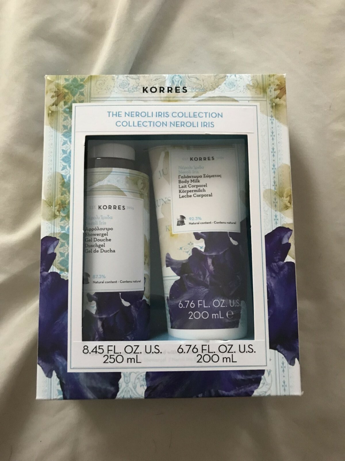 KORRES Neroli Iris Shower GEL & Body Milk Set for sale online eBay