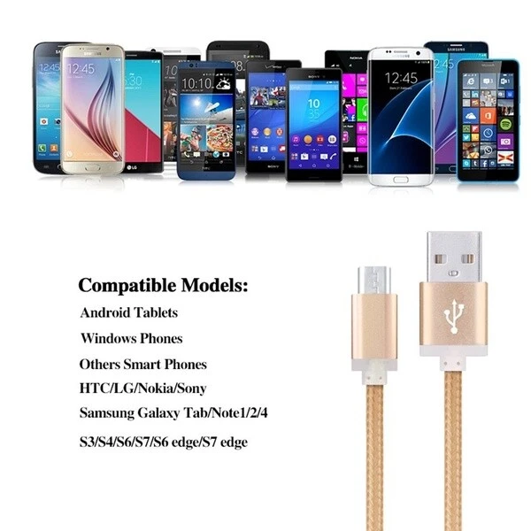 2Pack 10Ft Micro USB Charger Fast Charging Cable Cord For Samsung Android Phone  - Image 4 of 4