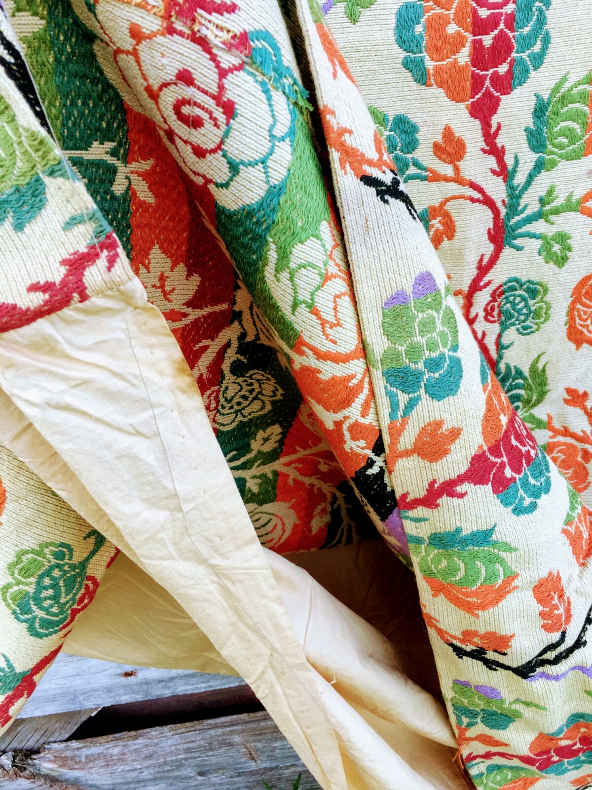 Vintage Feather bed Mattress Cover Duvet Floral Tapestry 54x43 eBay