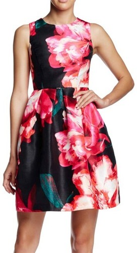 DONNA RICCO Womens Black Pink Fuschia 