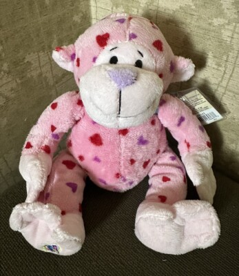 Ganz Webkinz LOVE MONKEY Valentine Plush Stuffed Animal New W/Code HM343