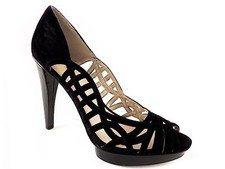 Nine West Women's Speedup Platform Pumps Black Suede Size 9.5 M