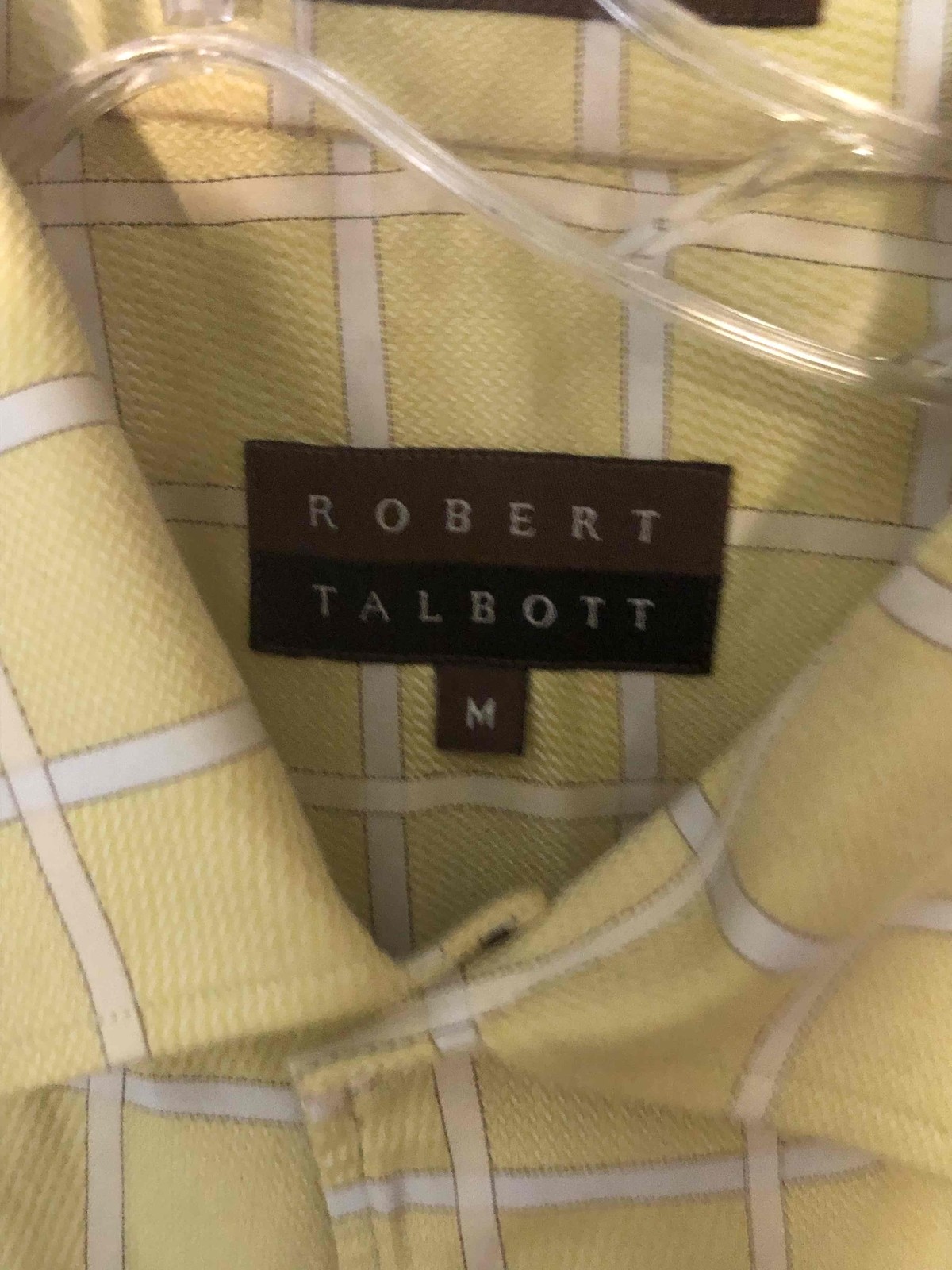 Robert Talbott Yellow Plaid Button-Down Long Slee… - image 3