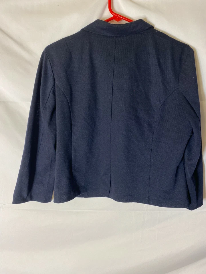 LAST KISS MUJER TALLA GRANDE L CROP NEGRO BLAZER TRAJE CHAQUETA BOTONES CREMALLERAS 14 Foto 2 de 2