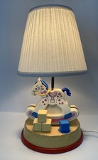 Vintage 1984 Fisher Price Baby Room Musical Rocking Horse Nursery Lamp
