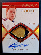 OWEN TIPPETT PATCH 2017-18 UD EXQUISITE COLLECTION ROOKIE PATCH AUTO 07/25 SSP