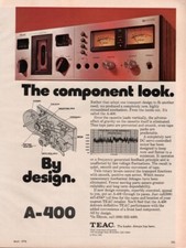 Teac - Model A-400 Cassette Deck - Original Magazine Ad - 1976