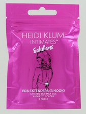 New Heidi Klum Intimates Solutions Bra Extenders 3 Hook - Pack of 3