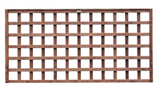 Flat Top 4" Gap Trellis Garden Fence Panel (Chestnut Brown)