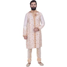 Men Indian Kurta Sherwani 2pc Suit - Worldwide Postage