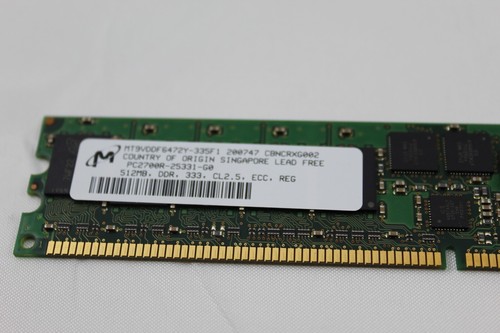 MT9VDDF6472Y-335F1 512MB DDR PC2700 DDR-333MHZ 64X8 9CHIPS ECC UNBUFF - Picture 4 of 4