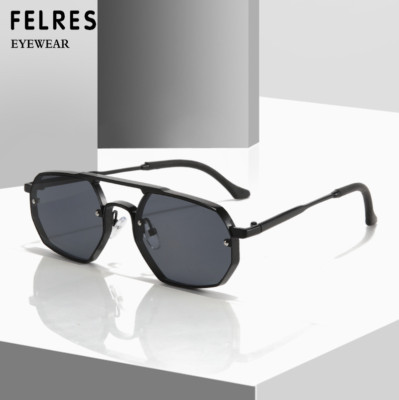 Men Women Metal Punk Sunglasses Retro Outdoor Party Glasses UV Protection
